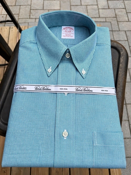 Brooks Brothers Other - Brooks Brothers Non-Iron Dress Shirt NWT 15.5 34 Green Check Button Down